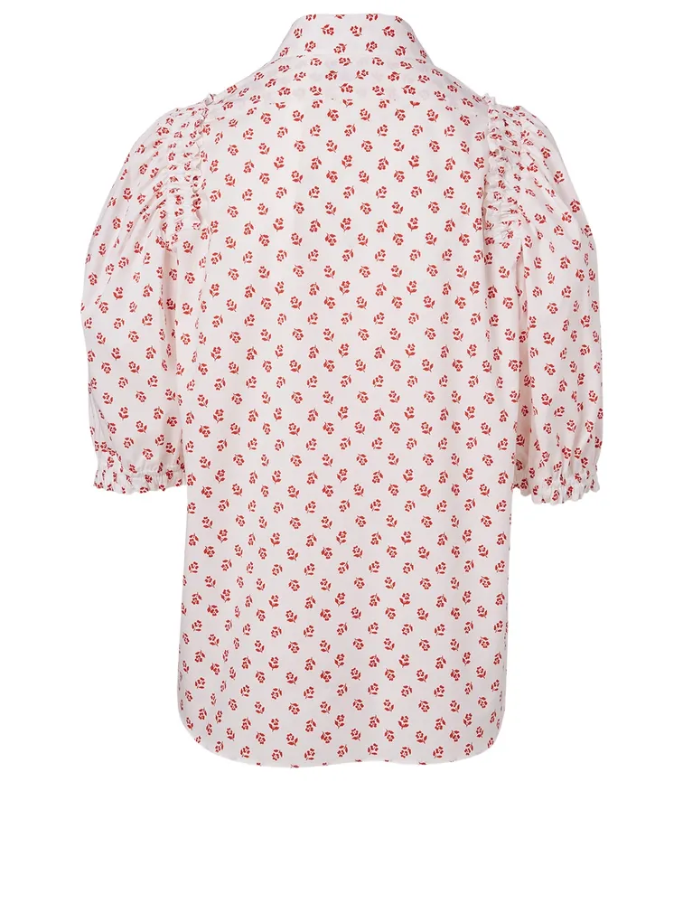 4 Moncler Simone Rocha Cotton Shirt Rose Print