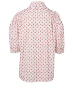 4 Moncler Simone Rocha Cotton Shirt Rose Print