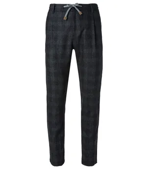 Wool And Cashmere Pants Check Print