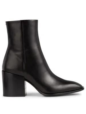 Leandra Leather Heeled Ankle Boots