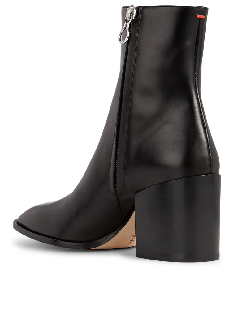 Leandra Leather Heeled Ankle Boots