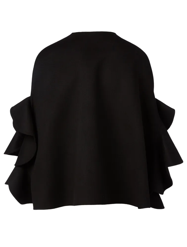 Wool And Cashmere Draped Cape