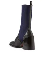 Bea Half-Sock Leather Heeled Boots