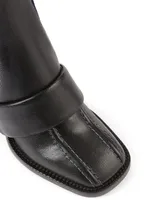 Bea Half-Sock Leather Heeled Boots