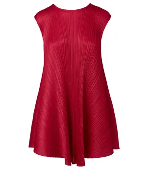 Pleated Mini Dress