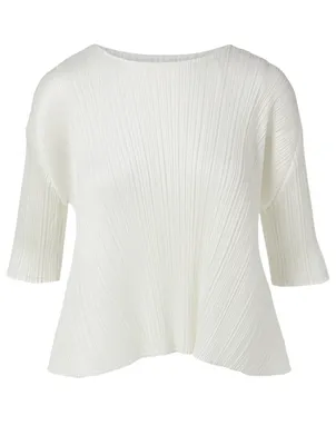 Pleated Roundneck Top