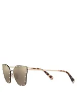 Crystal Studded Cat Eye Sunglasses