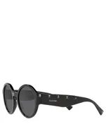 Round Sunglasses With Studs