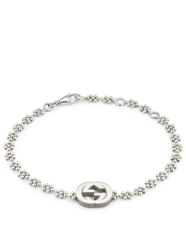 Interlocking G Sterling Silver Bracelet