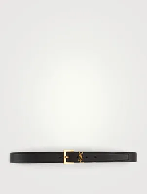 YSL Monogram Leather Belt
