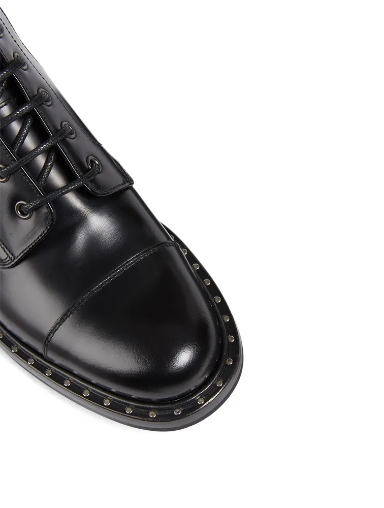 Stefy Leather Double Monk-Strap Combat Boots