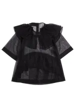 Short-Sleeve Frill Top