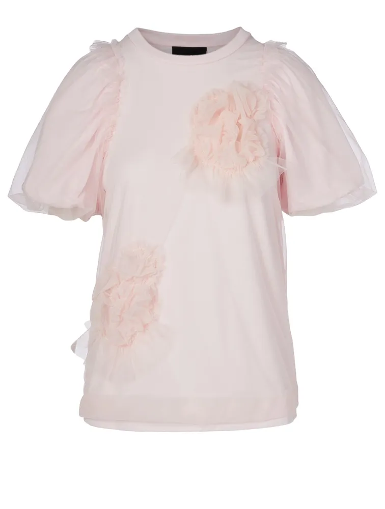 Cotton Puff-Sleeve T-Shirt