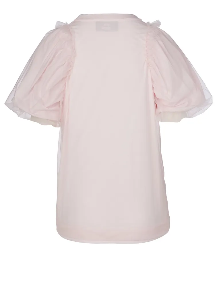 Cotton Puff-Sleeve T-Shirt