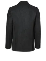 Wool-Blend Jacket Mix Check Print