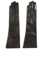 Long Silk-Lined Leather Gloves