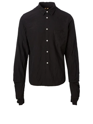 Long-Sleeve Slit Cuff Shirt