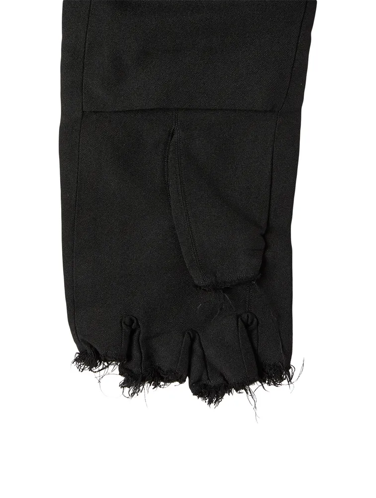 Long Coat With Fingerless Gloves