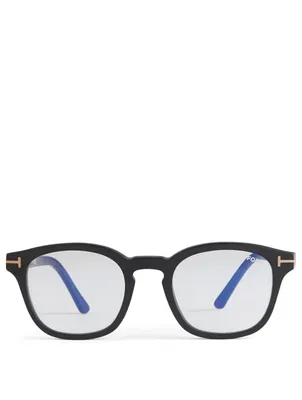 Square Optical Glasses with Blue Block Lenses And Magnetic Clips