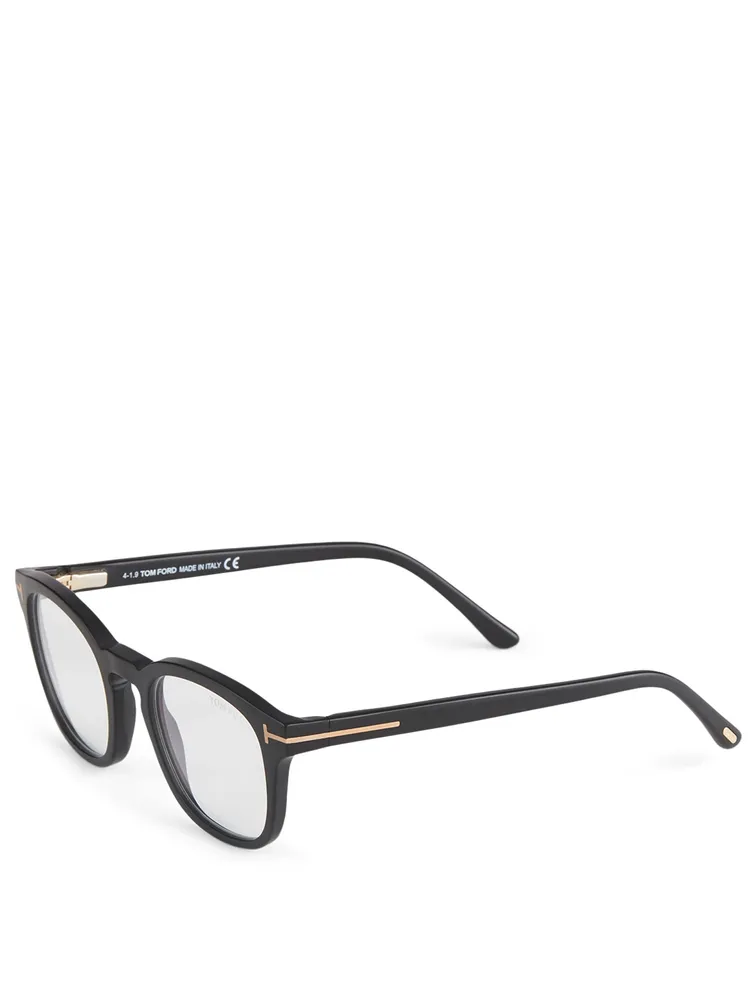 Square Optical Glasses with Blue Block Lenses And Magnetic Clips