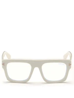 Square Optical Glasses With Blue Block Lenses