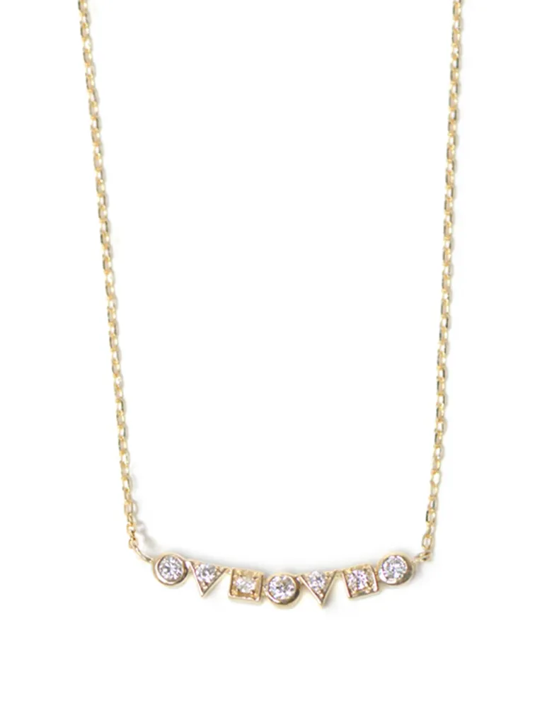 Cléo 14K Gold Bar Necklace With Diamonds