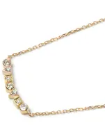 Cléo 14K Gold Bar Necklace With Diamonds