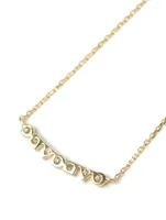 Cléo 14K Gold Bar Necklace With Diamonds