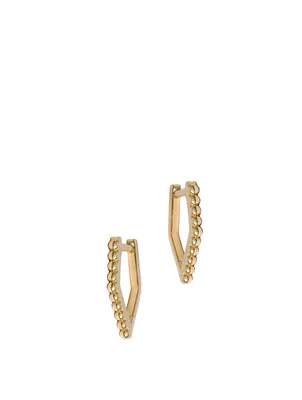 Cléo 14K Gold Geometric Dew Drop Huggie Hoop Earrings