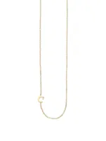 Customizable Love Letter 14K Gold C Necklace With Diamond