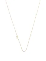 Customizable Love Letter 14K Gold J Necklace With Diamond