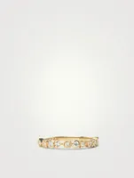 Cléo 14K Gold Geometric Stackable Ring With Diamonds