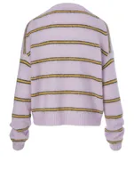 Wool-Blend Sweater Stripe Print