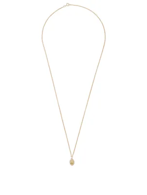Camel 10K Gold Diamond Pendant Necklace - 24" Chain