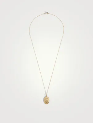Peacock 10K Gold Diamond Pendant Necklace - 18" Chain
