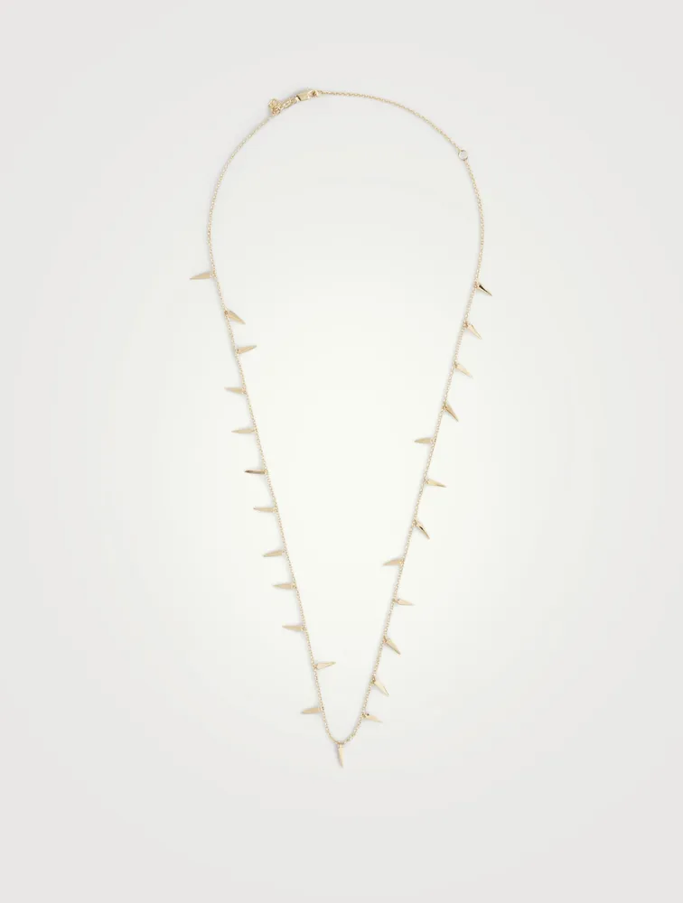 14K Gold Large Pure Fringe Necklace