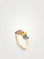Amalfi 14K Gold Rainbow Half Band Ring