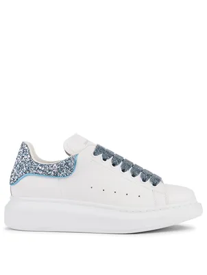 Oversized Leather Sneakers With Glitter