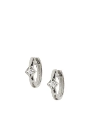 Cléo Sterling Silver Square Huggie Hoop Earrings