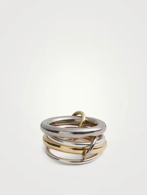 Cici Noir 18K Gold And Sterling Silver Stacked Ring