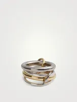Cici Noir 18K Gold And Sterling Silver Stacked Ring
