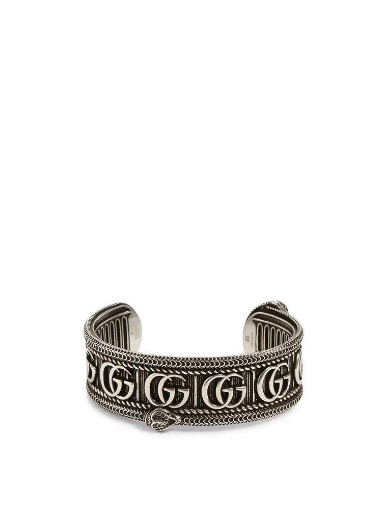 Double G Silver Cuff Bracelet