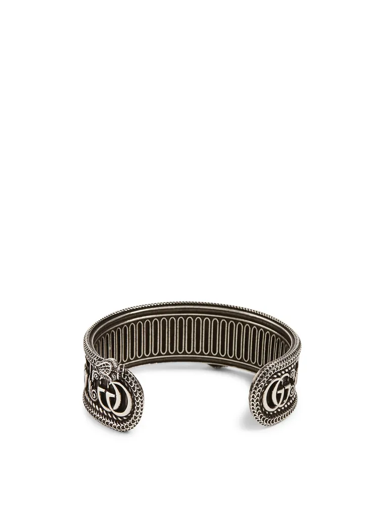 Double G Silver Cuff Bracelet