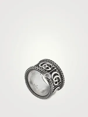Double G Sterling Silver Ring