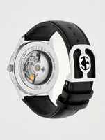 G-Timeless Leather Strap Watch