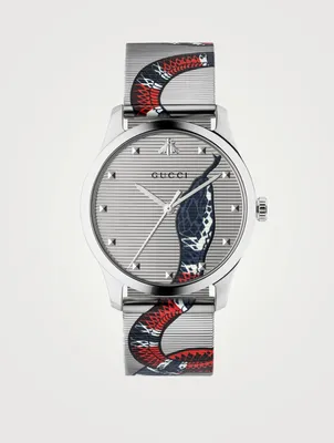 G-Timeless Steel Snake Bracelet Watch