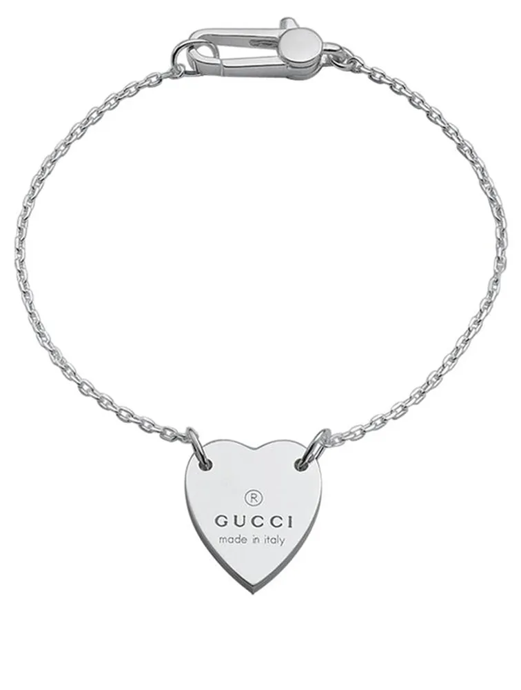Silver Bracelet With Gucci Trademark Heart