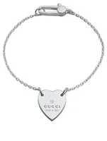 Silver Bracelet With Gucci Trademark Heart