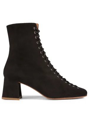 Becca Suede Lace-up Ankle Boots