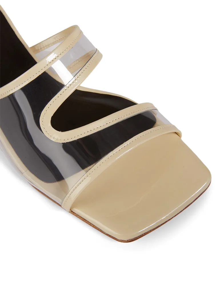 Lola Patent Leather And PVC Heeled Sandals